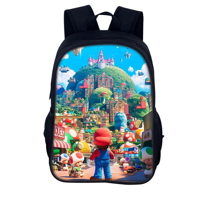 Super Mario Bros Backpack For Kids With Breathable Nylon Material For School Use