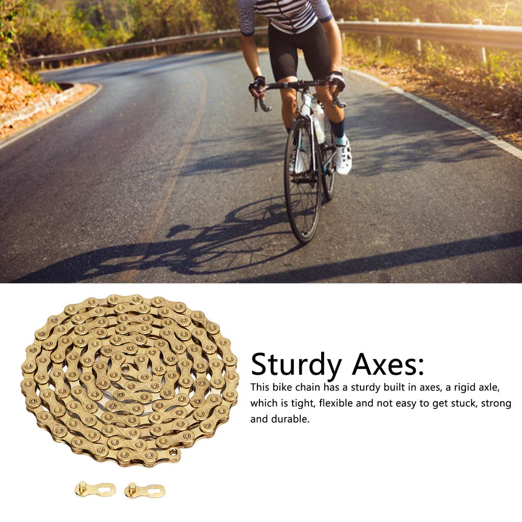 Mountain Bike Chain Steel Gold 116 Links 11 Speed Quenching Heat Treated Road Bike Accessories