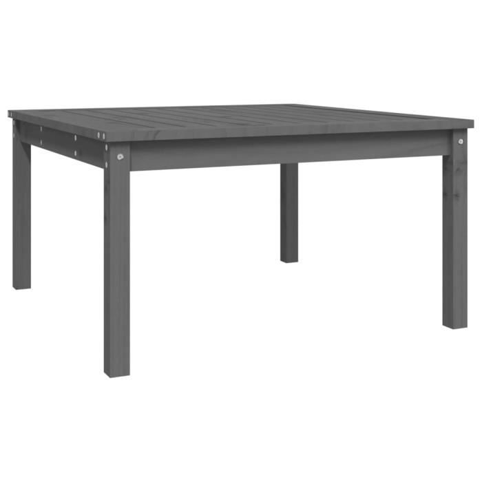 VidaXL Garden Table Grey 82.5x82.5x45 Cm Solid Pine Wood 824122