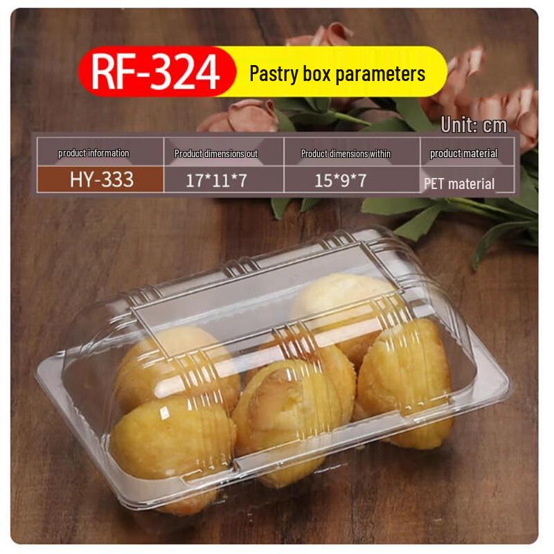 Disposable Rectangular Plastic Cake Containers