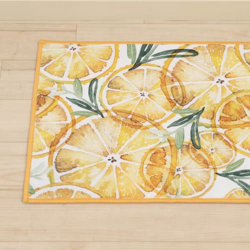 Senko Lemon Lime 2 Kitchen Mat, Interior Mat, Approx. 45 x 120 cm, Yellow, Washable, 72688