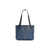 27 Carriage Print Coated Canvas And Leather Tote Bag Women Tote Bag Blue C4060-IMDEN