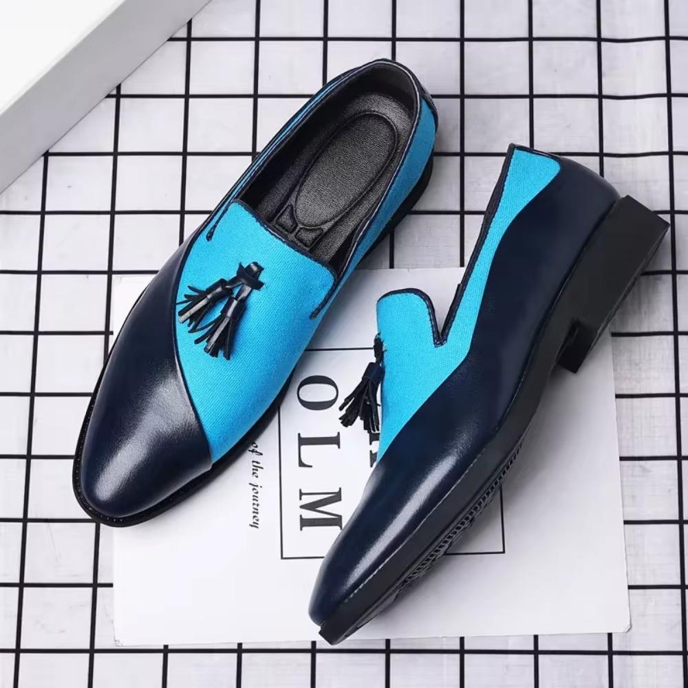 Leather Shoes for Men New Casual Leather Shoes Men Business Dress Leather Shoes Trend Versatile Loafers Pointed Toe Slip-On