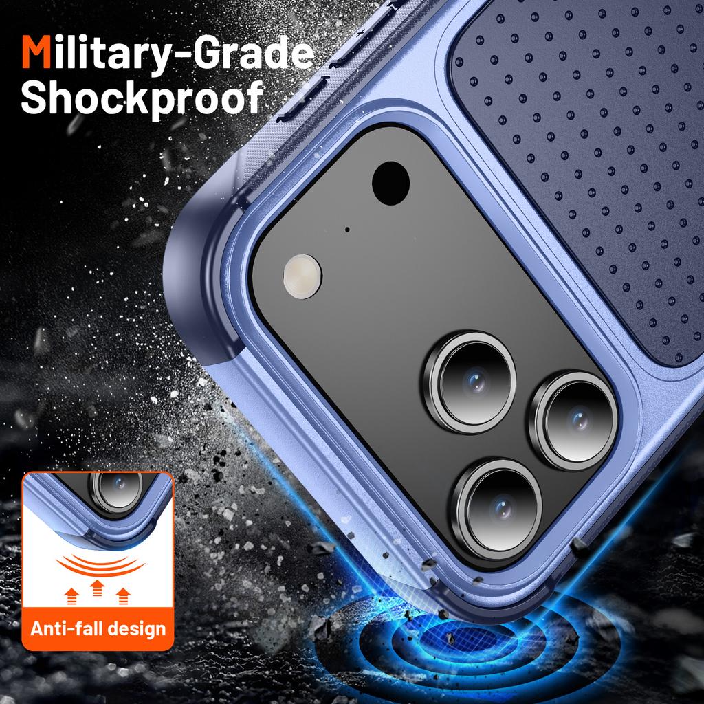 Luxury TPU PC Armor Rugged Phone Case for iPhone 17 Pro Max 16 Plus 15 14 13 12 11 Anti-drop Protect Shockproof Slim Fit Cover
