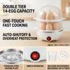 Multifunctional Egg Cooker Stainless Steel Double Layer Egg Steamer for Home Breakfast