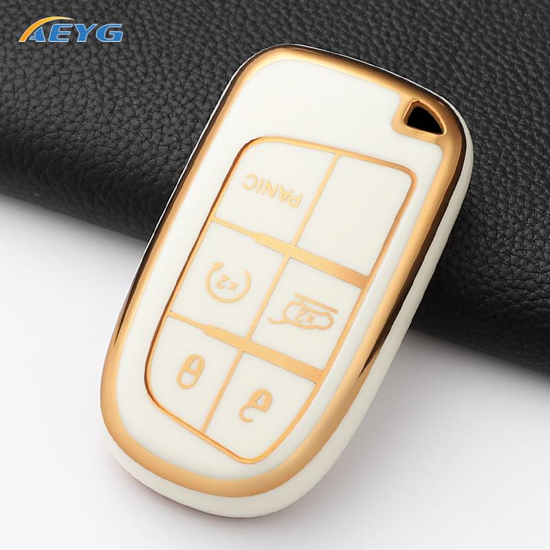 Soft Tpu Car Key Case Cover Shell For Jeep Renegade Grand Cherokee For Dodge Ram 1500 Journey Charger Challenger Fiat Durango