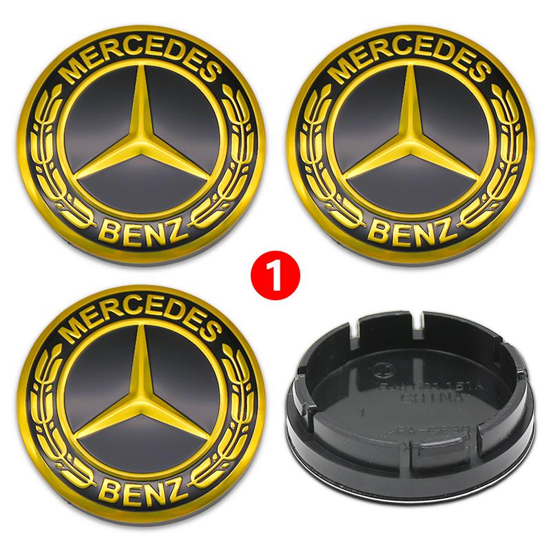 4pcs 56mm 60mm 75mm Car Wheel Center Logo Hub Cap For Mercedes Benz AMG Apple Tree W211 W205 W213 W203 C218 A207 CLA CLS E Class