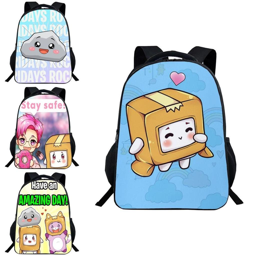 Lankybox Backpack Cartoon Schoolbag For Kids With Adjustable Padded Straps And Stylish Design