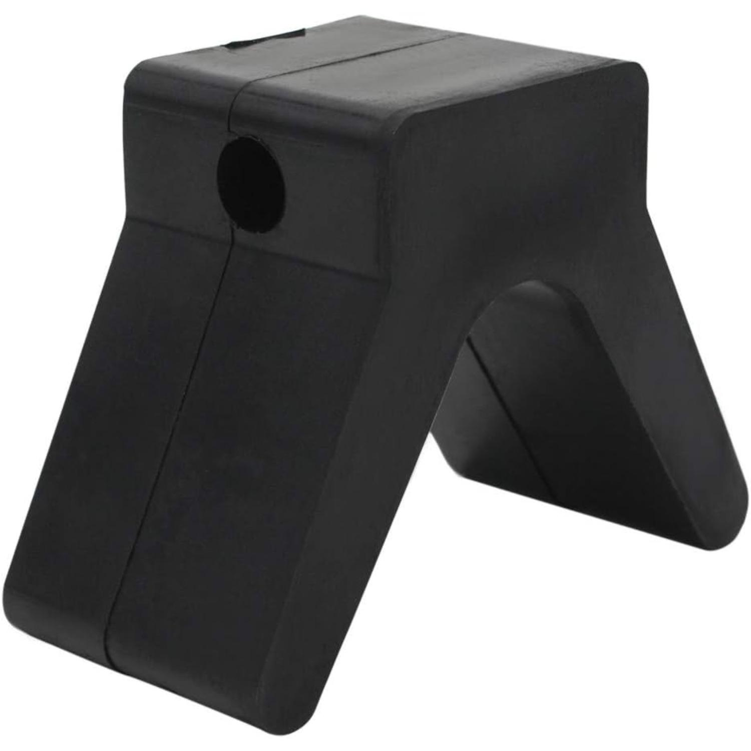 2  V-Style Boat Trailer Bow Stop Non Marking Block Trailer Rubber Bow Stop Polyurethane 1/2  Mounting Hole Diameter 2  V-Style