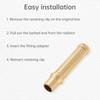 5pcs Heavy Duty Push Connector Transmission Flush Kit Brass Cooler Line Fittings with Clamps Fit for Vehicles 1996-2024 Models