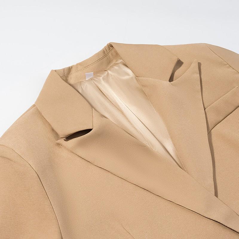Womens Longline Wool-Blend Coat With Button Streetwear Style 2026