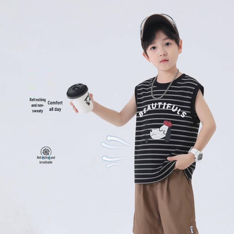 Boys' Summer Sleeveless Cotton Tee