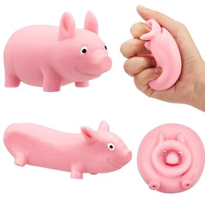 Squishy Pig Stress Squishy Piggie Squeeze Toy Anti-Anxiety Funny Pig Toy Rebound Ball Fidget Toy Knead Sand Toy Pinch Stress Relieve ADD ADHD Helpful