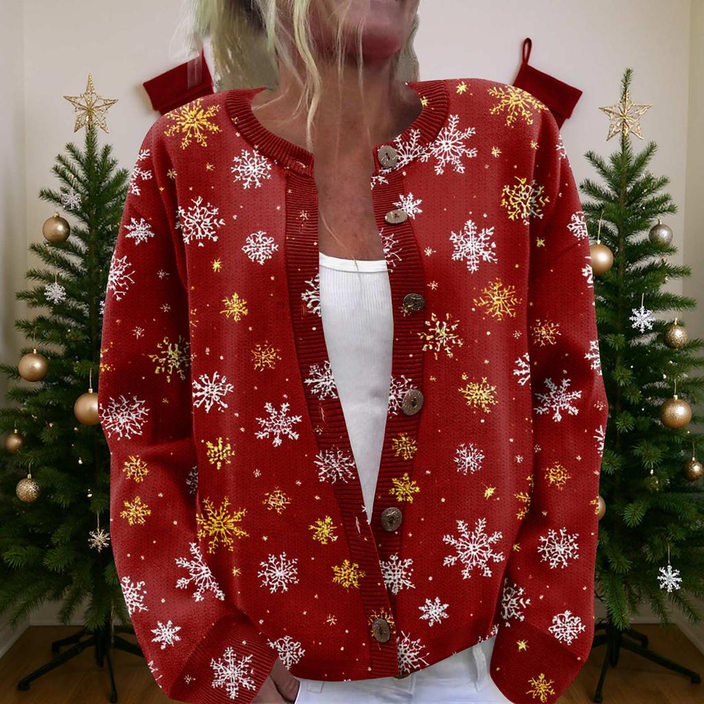 Women'S Christmas Sweater Cute Fun Christmas Sweater Fall And Winter Long Sleeve Knitted Sweater