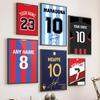 Football Jersey Name Poster Home Living Room Bedroom Bar Cafe Art