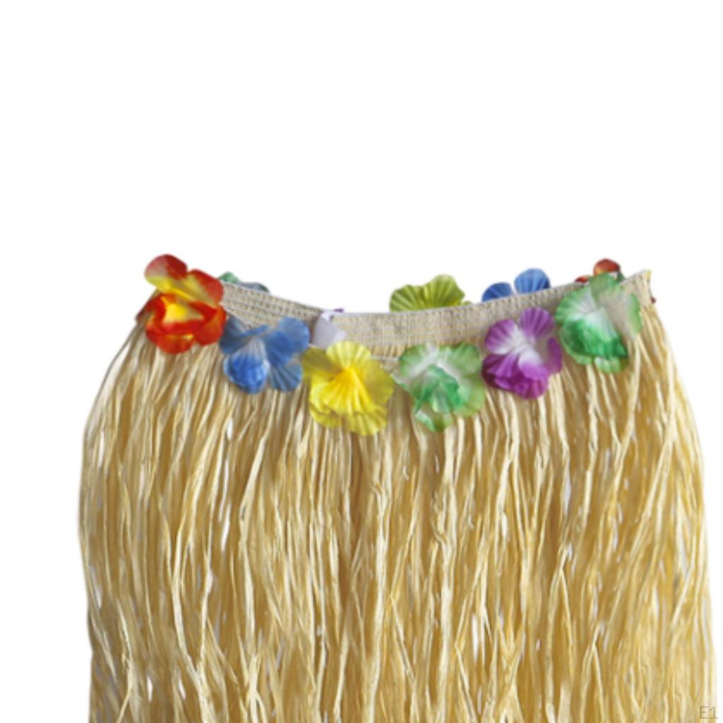 -Rock, Grass Skirt, Women's Bast Rock with Flowers, Skirts for Carnival, Costume Parties