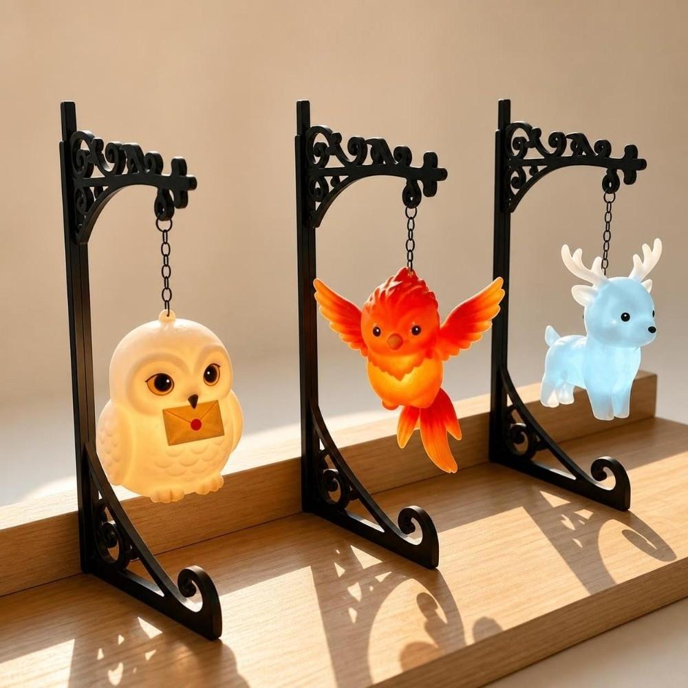 Magical Animal Owl Bookshelf Lamp Warm LED Bookend Atmosphere Light for Home Room Decor