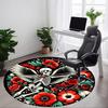 1PC Skeleton Archery Office Round Rug, Non slip, Soft and Durable Office Rug for Interior Decoration, Perfect for Office