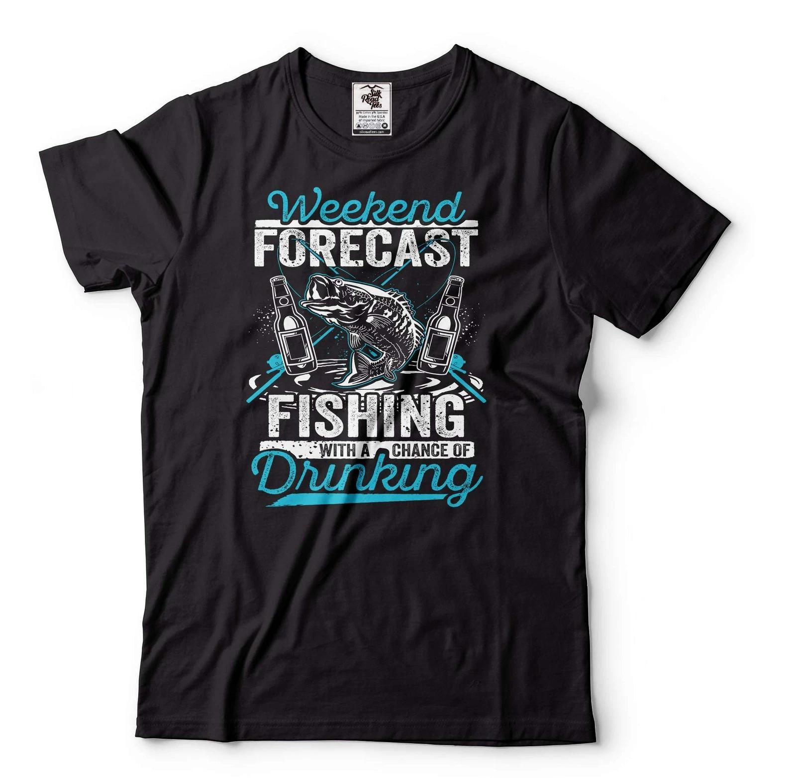 Weekend Forecast Wishing With A Chance Of Drinking Shirt Drinking Fishing Shirt M