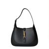 2026 Trendy Underarm Bag Genuine Leather Shoulder Handbag French Lock Clasp Womens Small