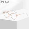 O-Q CLUB Soczewki progresywne do czytania Okulary blokujące niebieskie światło Oprawki okularów kocie oko Damskie okulary przeciwsłoneczne dla mężczyzn Okulary do czytania Lunette