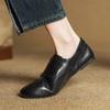 Krazing Pot Cow Skin Fashion Spring Autumn Low Heels metal buckle Oxford Shoes Women Round Toe Leisure Brogues flats
