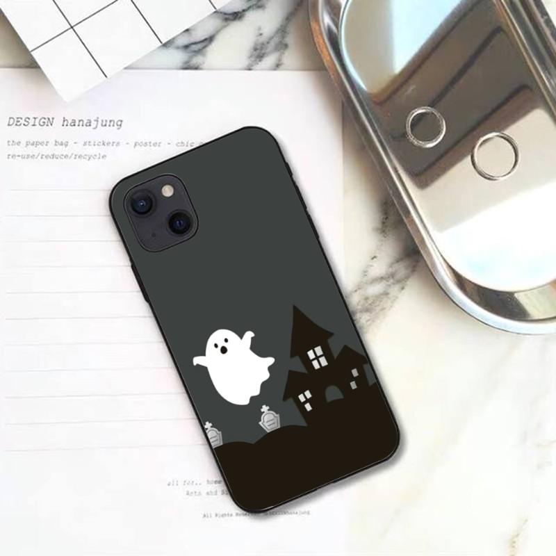 

Милый жуткий чехол для телефона с привидением для iPhone 13 12 11 XS X 8 7 6 Plus Mini Pro Max SE 2022, мягкий черный чехол для телефона iPhone 13 Pro Max