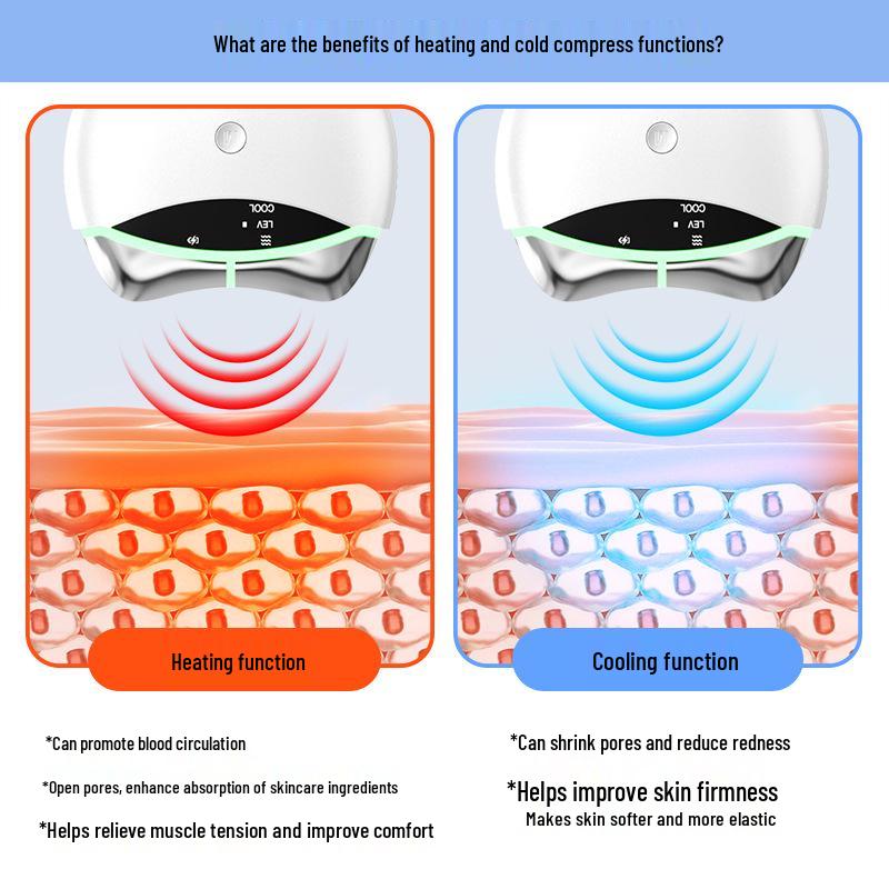 Electric Gua Sha Face Massager: Hot & Cold Therapy with High-Frequency Vibration for Home Use