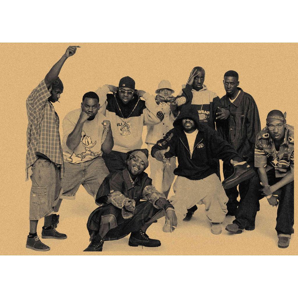 Wudang Style Wu Tang Clan Retro Kraft Paper Poster for Bar/Cafe