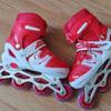 Kids' Red Flashing Quad Roller Skates