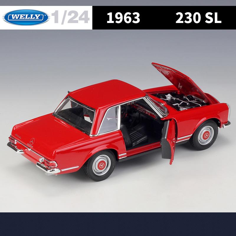 Welly 1/24 Mercedes-Benz 230SL 1963 Alloy Car Model Diecasts & Toy Vehicles Collect Car Toy Boy Birthday Gifts