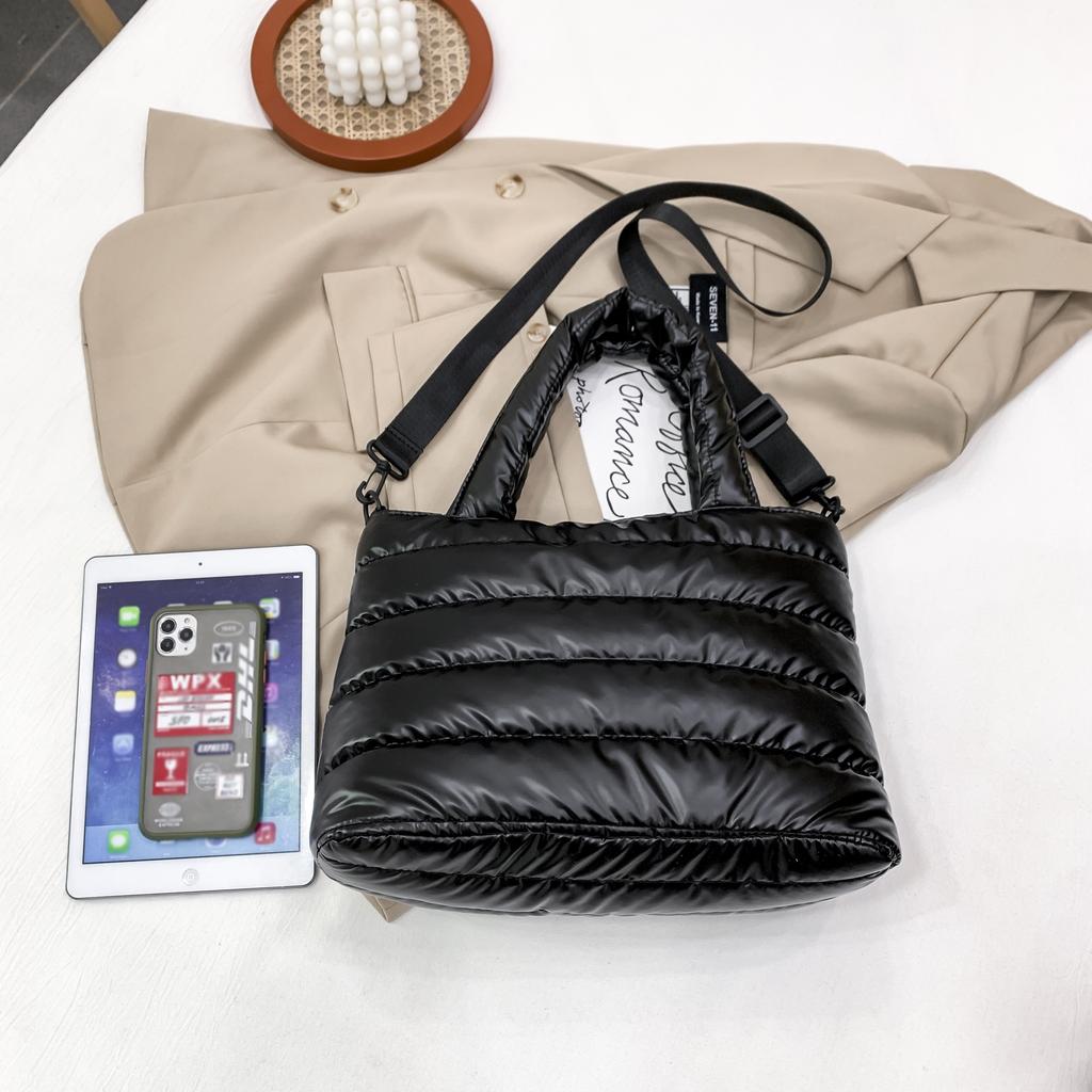 Women's Tote Bag with Adjustable Crossbody Strap Large Capacity Zipper Closure Shoulder Bag, Stylish Embroidery Design