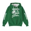 Ladies' Loose And Comfortable Casual Rugby Fun Printed Sports Hooded Sweatshirt