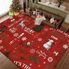 Christmas Rugs for Living Room Area Rug Snowflake Christmas Tree Washable Rug for Bedroom Non Slip Plaid Rugs Xmas Carpet