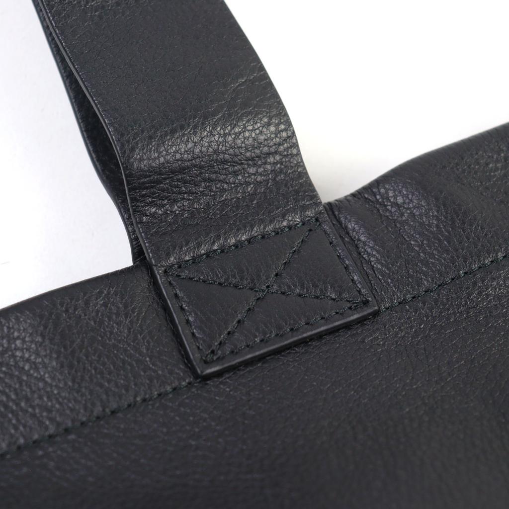 DSQUARED2 Tote Bag Logo print pouch included Black White leather Used