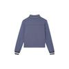 Nike Solid Color Stand Collar Long Sleeve Short Sweatshirt Women sweatshirt Blue FB4152-491