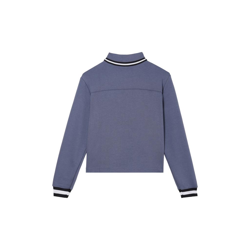Nike Solid Color Stand Collar Long Sleeve Short Sweatshirt Women sweatshirt Blue FB4152-491