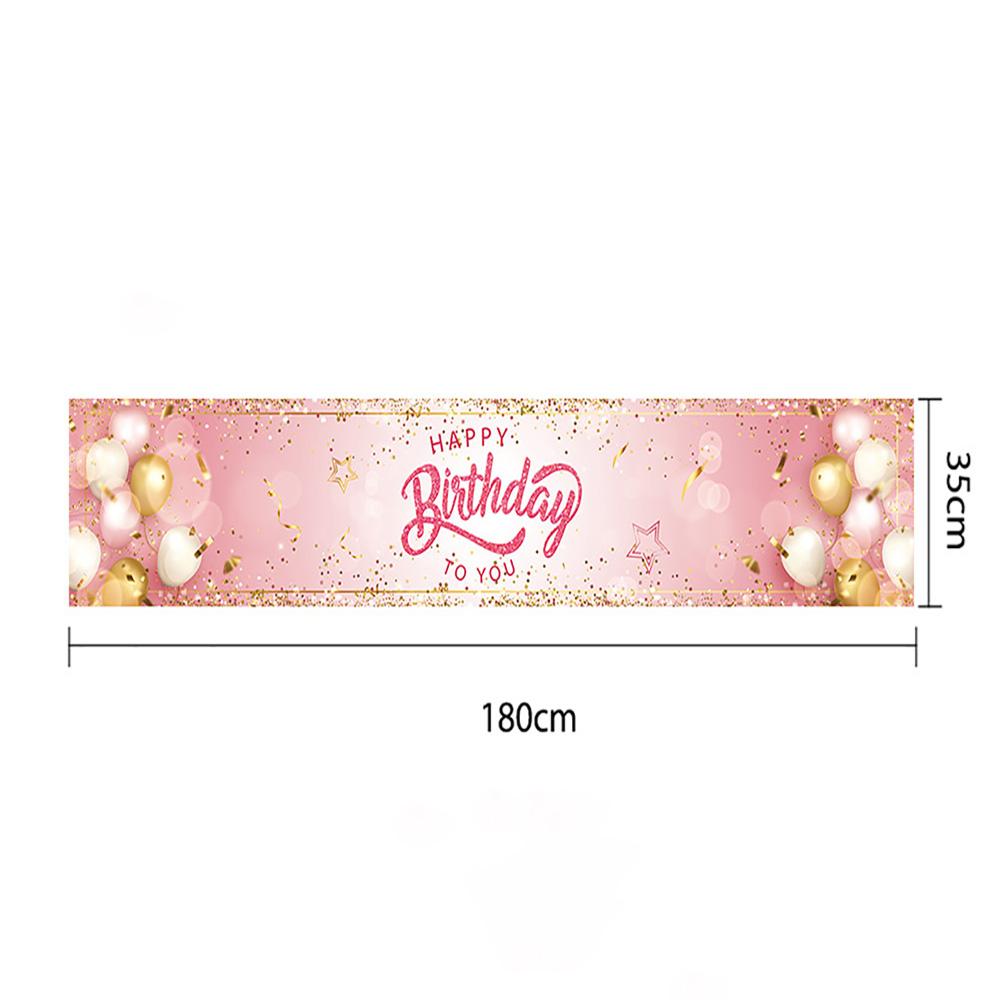 

Настольный флаг С Днем Рождения Скатерти Блестящие Для Посуды День Рождения Украшения Дома Принадлежности розовый