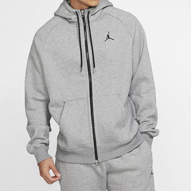 Jordan Fleece-Lined Hooded Jacket Men Outerwear Grey CD8734-091