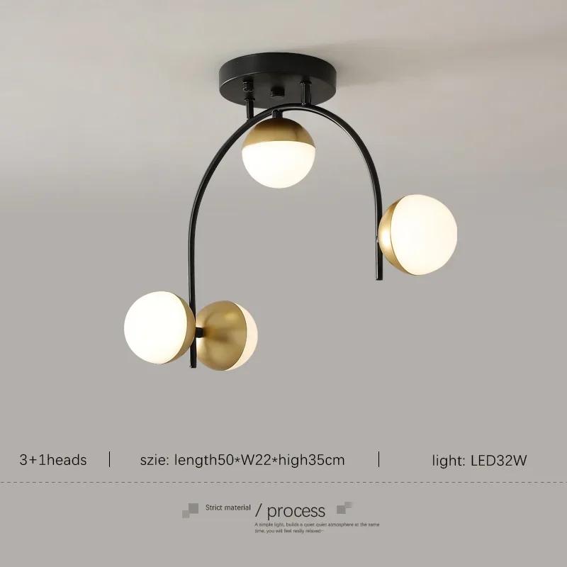

Современный винтажный потолочный светильник со светодиодами для дизайна гостиной, столовой, спальни, кухни, кабинета, потолочный светильник черного золота для фойе, внутреннего освещения дома Cold White