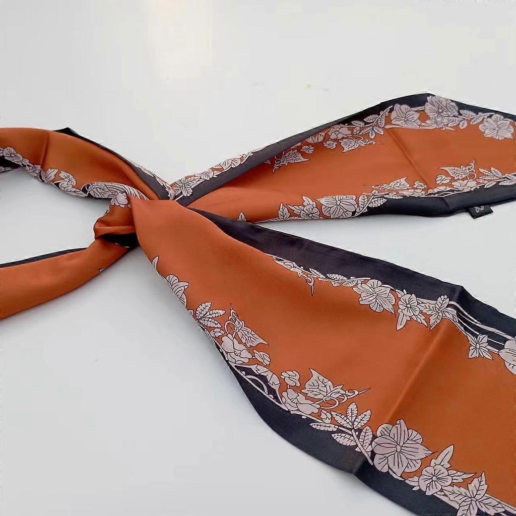Foulard pour femme Bandeau en ruban satiné aspect soie Foulards de cou