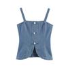 Damen Sommer 2026 Europäische & Amerikanische Mode Sexy Enganliegendes Jeans-Trägertop