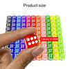 10pcs 14mm Round Corner Game Dice Set with Bag 6-Sided Acrylic Transparent Dices for Tabletop Game Entertainment Party Games TMZ
