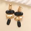 Light Luxury Retro Metal Pendant Earrings for Women Personality Irregular Geometric Statement Earrings Jewelry Accessories Gifts
