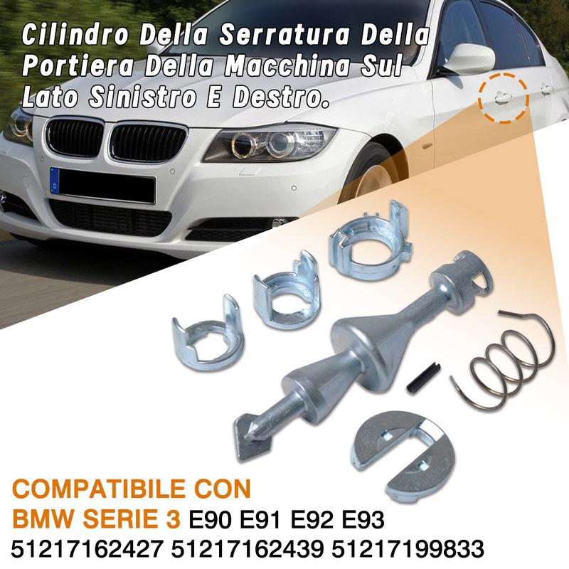 1 Set Left/ Right Door Car Door Lock Cylinder Barrel Repair Kit for BMW 3 Series E90 Saloon,E91 Estate,E92 Coupe,E93 Convertible
