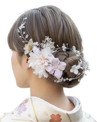 [Lomeri] Lomeri Haarband mit Trockenblumen - Perfekt für die Volljährigkeitszeremonie, die Abschlussfeier, Hochzeiten und Hakama (Japanisch traditionell