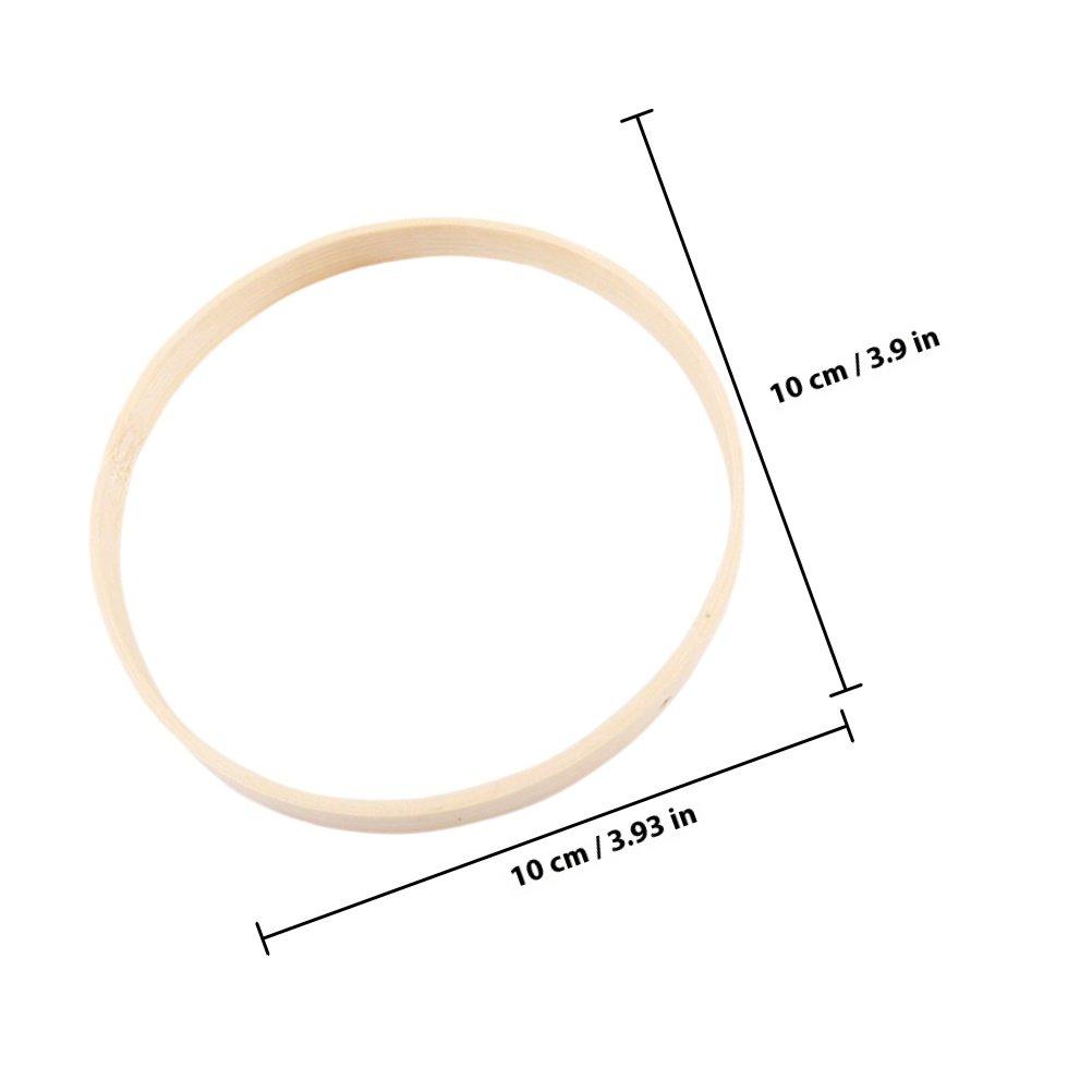 

Smooth Bamboo Hoops for DIY Dream Catcher Wreath Macrame Crafts Floral Ring Base Sturdy Bamboo Circles Craft Decoration