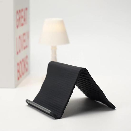 Mobile Phone Holder Rollable Portable Silicone Stand Adjustable Phone Mount for Smartphones Tablets Laptops