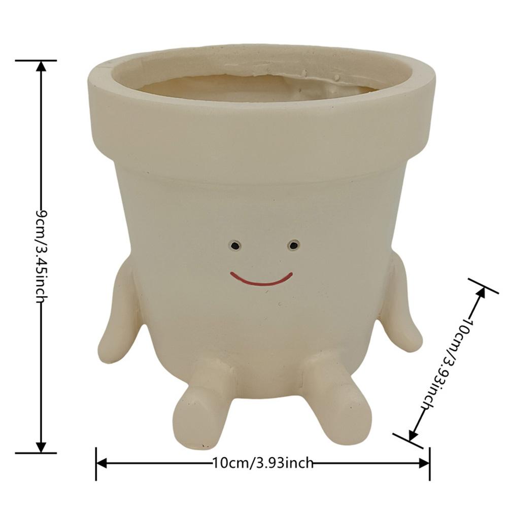 

Мини-качели, цветочный контейнер, смоляной симпатичный кашпо с лицом, креативный суккулентный цветочный горшок, украшение для дома, сада, патио