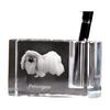 Pekingese, Pekinese, Peke – Pen stand, crystal organiser with dog photo | Art-Dog